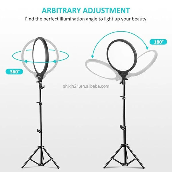 CASO | 26cm LED Ring Light with 9-Foot Tripod Stand and Phone Holder