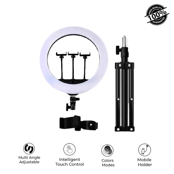 CASO | 45cm LED Ring Light Kit with 7.5ft Tripod Stand and Phone Holder