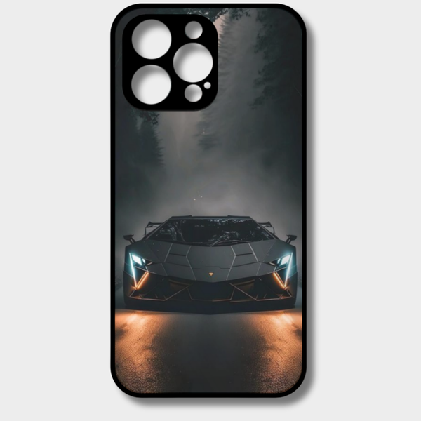 CASO | Lamborghini Stealth Night Hypercar Glass Phone Case for All Models